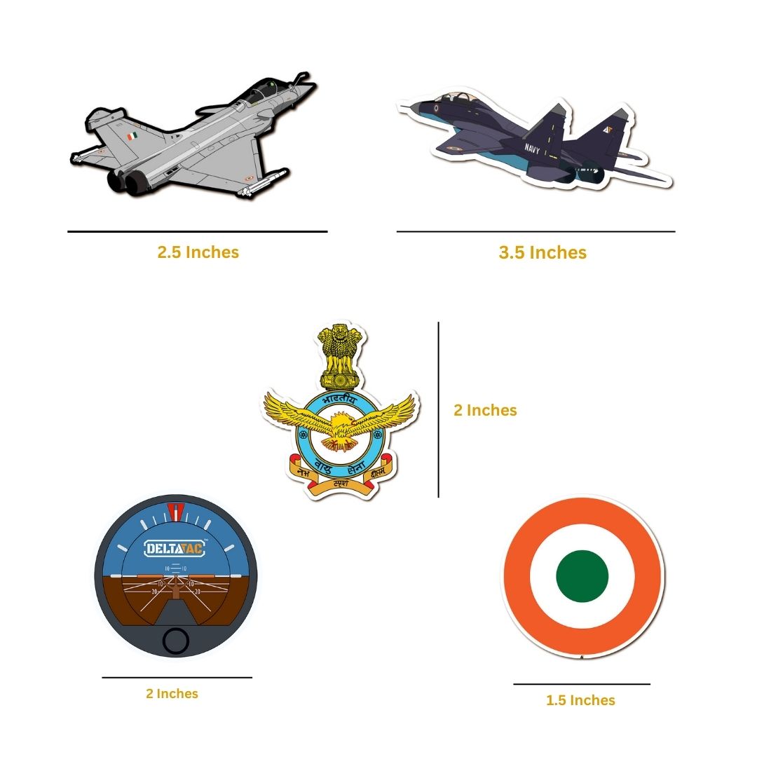 Aviation Mini Military Stickers Combo