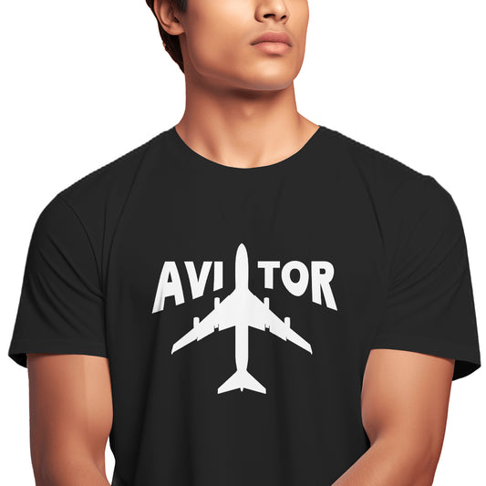 Aviator V.2 Oversized Black T-Shirt