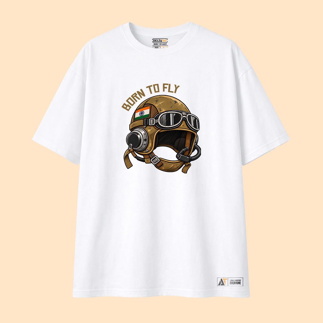 Born to Fly T-Shirt | Indian Air Force Aviation Graphic Tee | Deltatac