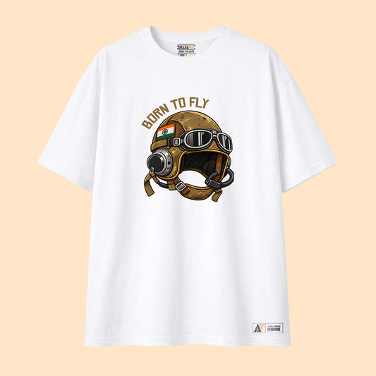 Born to Fly T-Shirt | Indian Air Force Aviation Graphic Tee | Deltatac