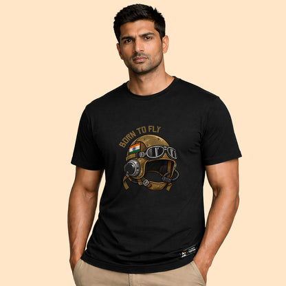 Born to Fly T-Shirt | Indian Air Force Aviation Graphic Tee | Deltatac