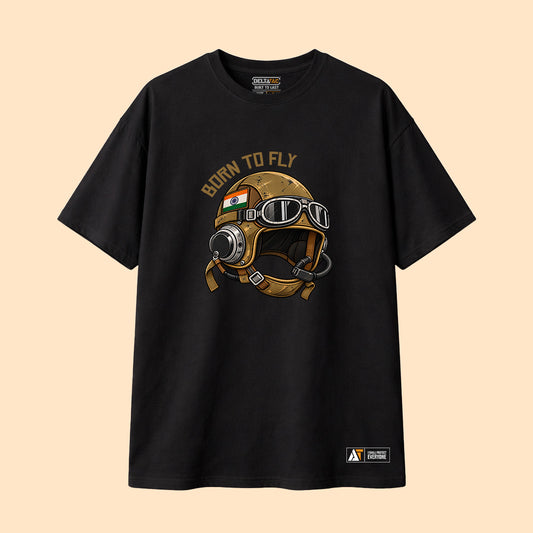 Born to Fly T-Shirt | Indian Air Force Aviation Graphic Tee | Deltatac