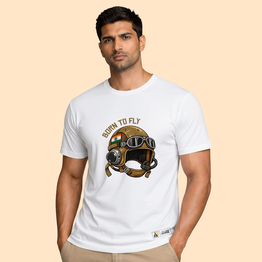 Born to Fly T-Shirt | Indian Air Force Aviation Graphic Tee | Deltatac