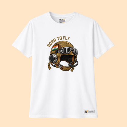 Born to Fly T-Shirt | Indian Air Force Aviation Graphic Tee | Deltatac