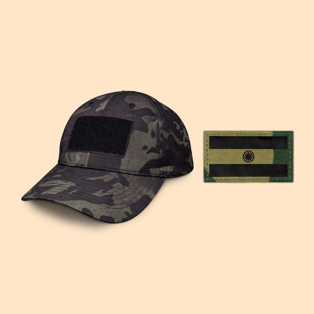 DT Velcro Cap and Patch Combo - Black Camo