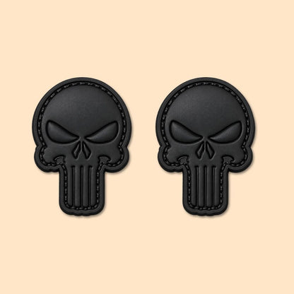 Tactical Skull Die-Cut Velcro Patch | Contoured PVC Morale Patch | Deltatac