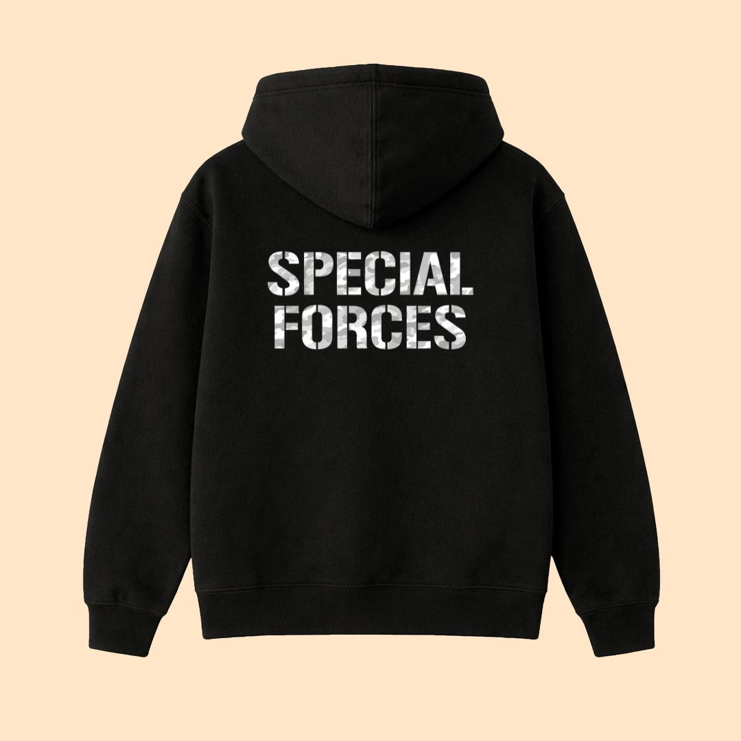 Special Forces “Balidaan” Black Hoodie | Tactical Lifestyle Essential