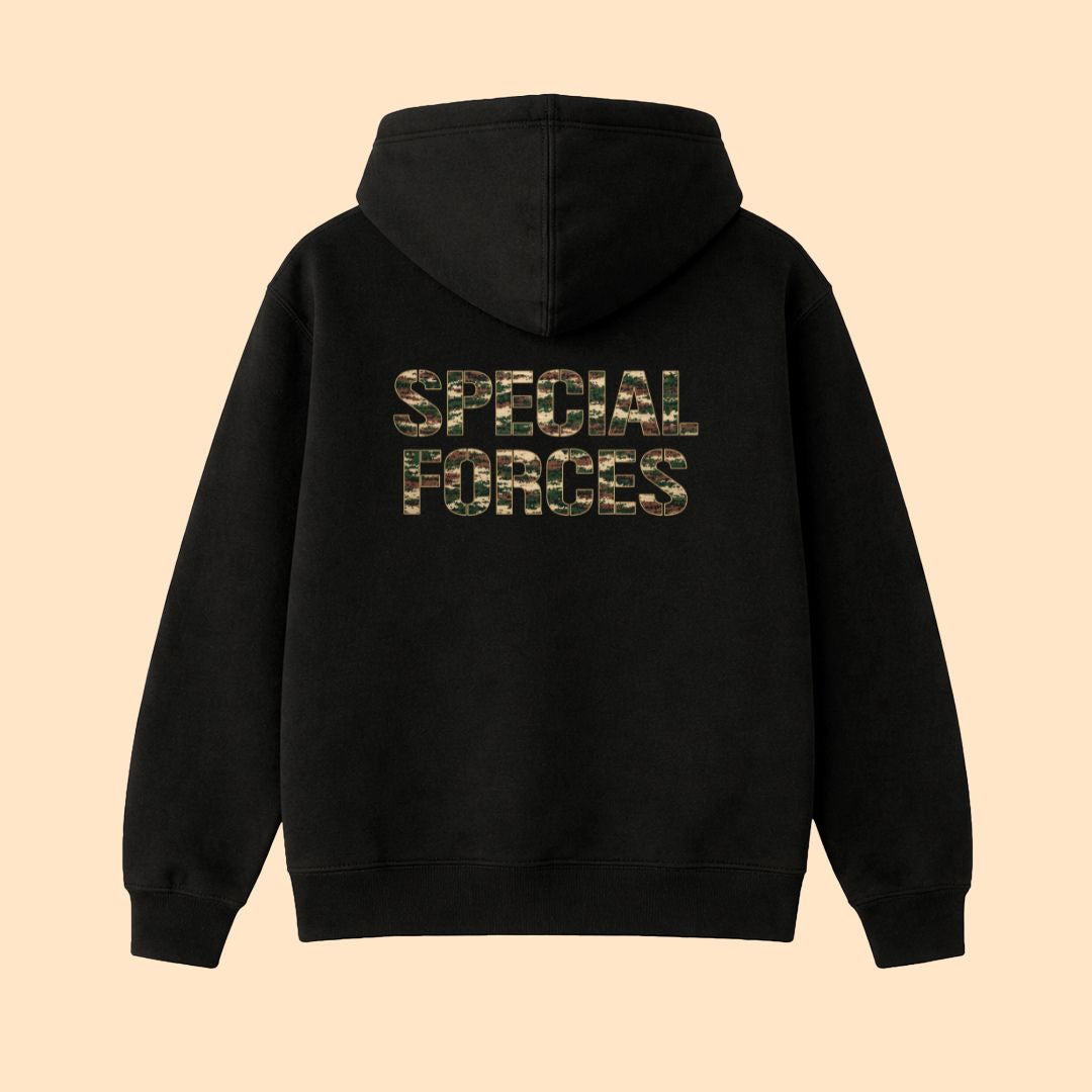 Special Forces “Balidaan” Black Hoodie | Tactical Lifestyle Essential