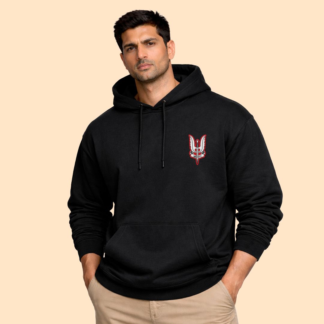 Special Forces “Balidaan” Black Hoodie | Tactical Lifestyle Essential