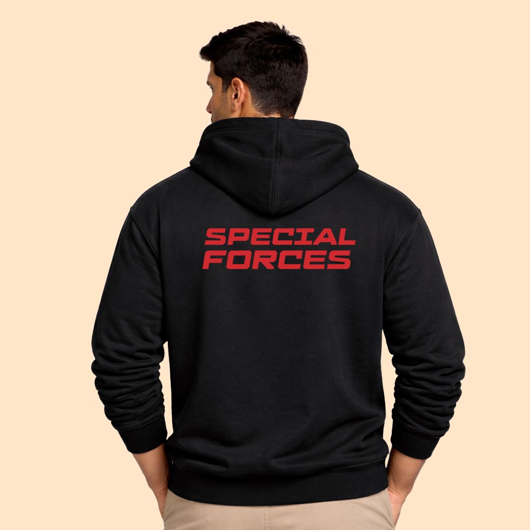 Special Forces “Balidaan” Black Hoodie | Tactical Lifestyle Essential