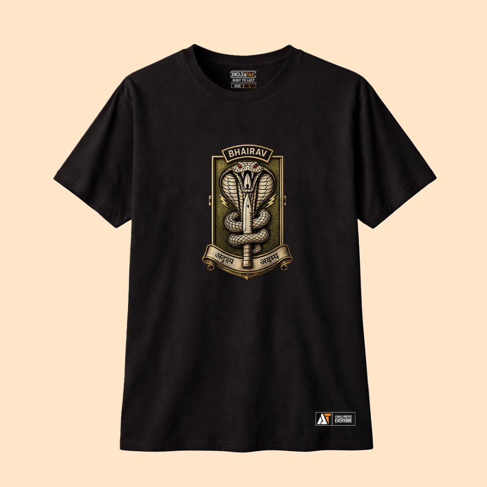 Bhairav Battalion Tactical T-Shirt – Operator Series | Black Premium Cotton Tee