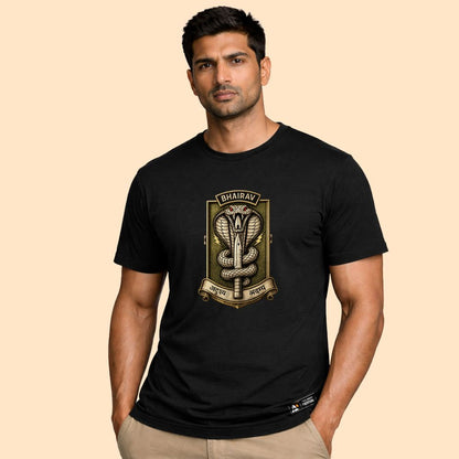 Bhairav Battalion Tactical T-Shirt – Operator Series | Black Premium Cotton Tee
