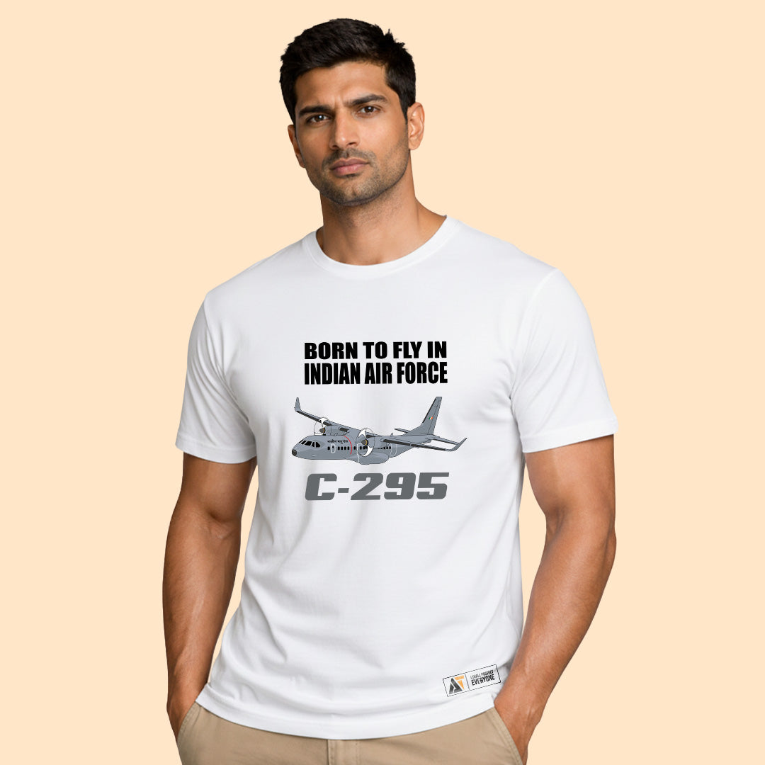 Born to Fly In Indian Air Force C-295 T-shirt
