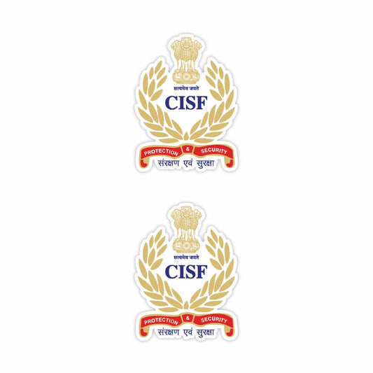 CISF Logo Sticker (Pack of 2) - Mini Military Series