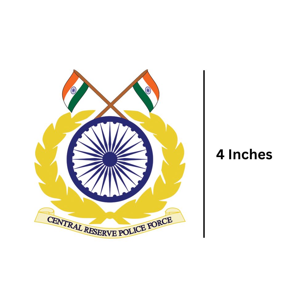 CRPF Logo Sticker (Pack of 2) - Mini Military Series