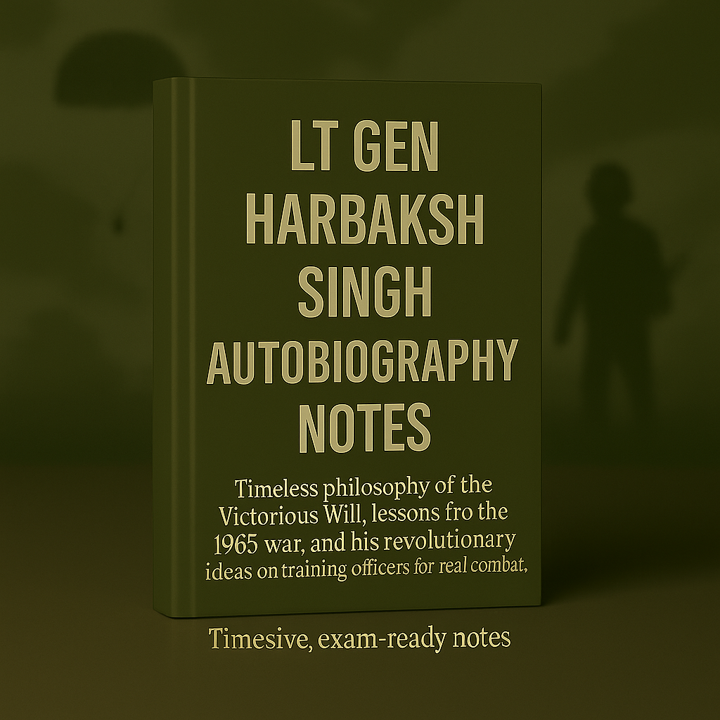 Autobiography Lt Gen Harbaksh Singh Question 10, 11 & 12 E-book