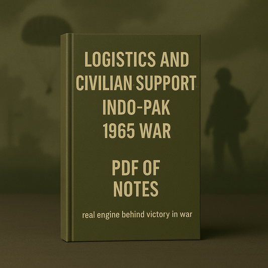 Logistics and civilian support, 1965 War (E-book Notes & Presentation)