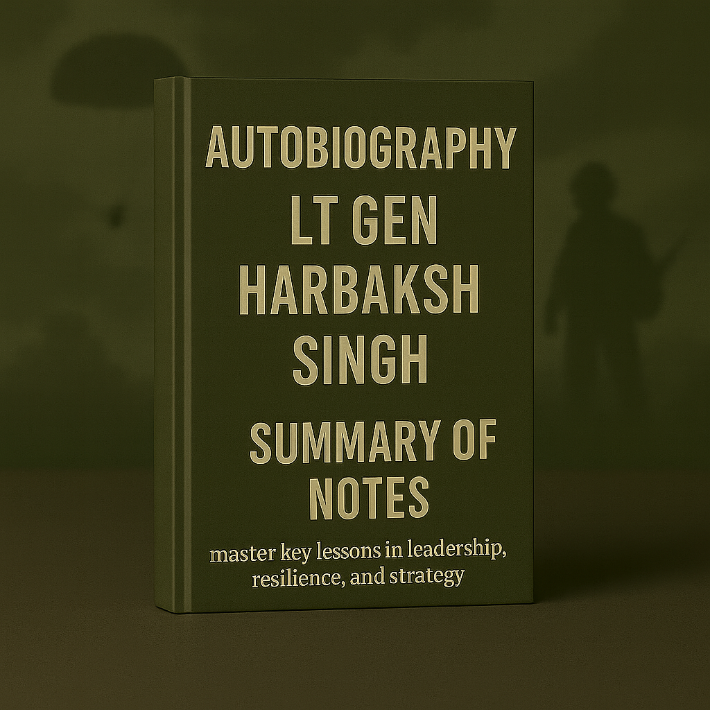 Autobiography Lt Gen Harbakash Singh Question 4 to 6 (E-book Notes & Presentation)