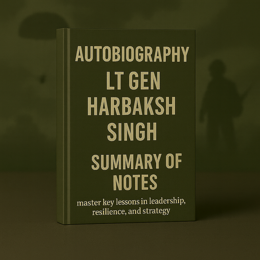 Autobiography Lt Gen Harbakash Singh Question 4 to 6 (E-book Notes & Presentation)