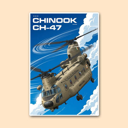 CH-47 Chinook Poster | Indian Air Force Helicopter Wall Art | Military Aviation Poster | DeltaTac