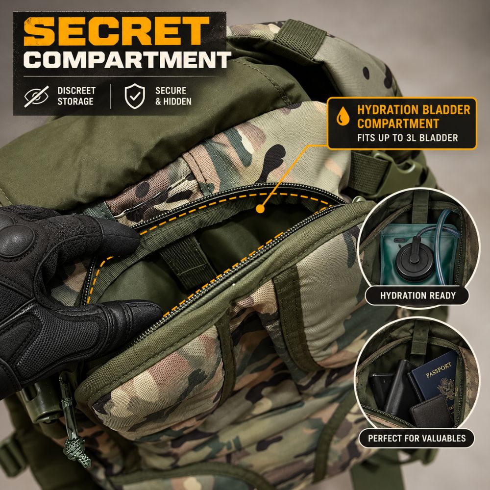 Deltatac Reaper Camo Backpack 25L | Laptop-Ready Storage  | Travel Bag | Everyday Carry