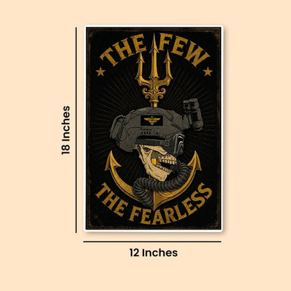 The Few, The Fearless Poster | Tactical Skull Military Wall Art | DeltaTac