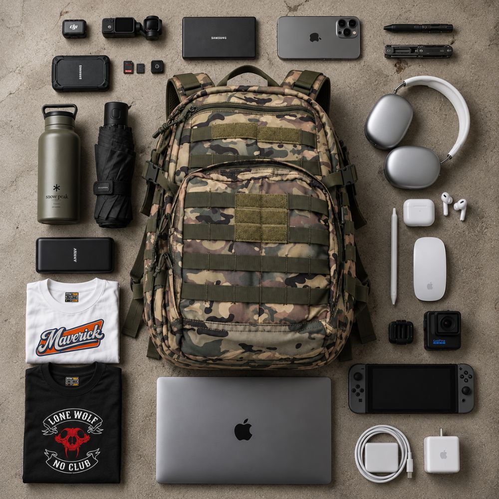 Deltatac Reaper Camo Backpack 25L | Laptop-Ready Storage  | Travel Bag | Everyday Carry