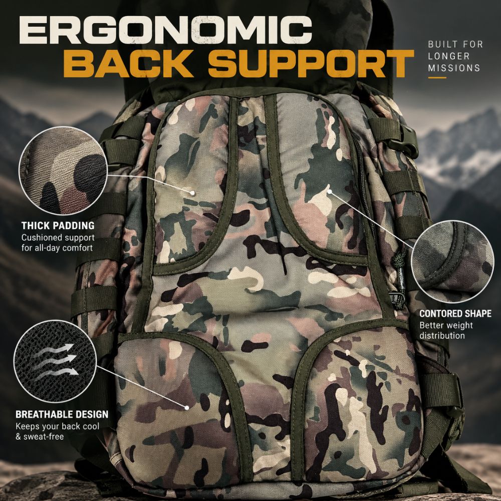 Deltatac Reaper Camo Backpack 25L | Laptop-Ready Storage  | Travel Bag | Everyday Carry