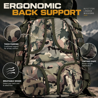 Deltatac Reaper Camo Backpack 25L | Laptop-Ready Storage  | Travel Bag | Everyday Carry