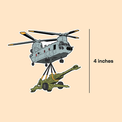 CH-47 Chinook Sticker | Military Helicopter Sticker | Tactical Vinyl Sticker | DeltaTac