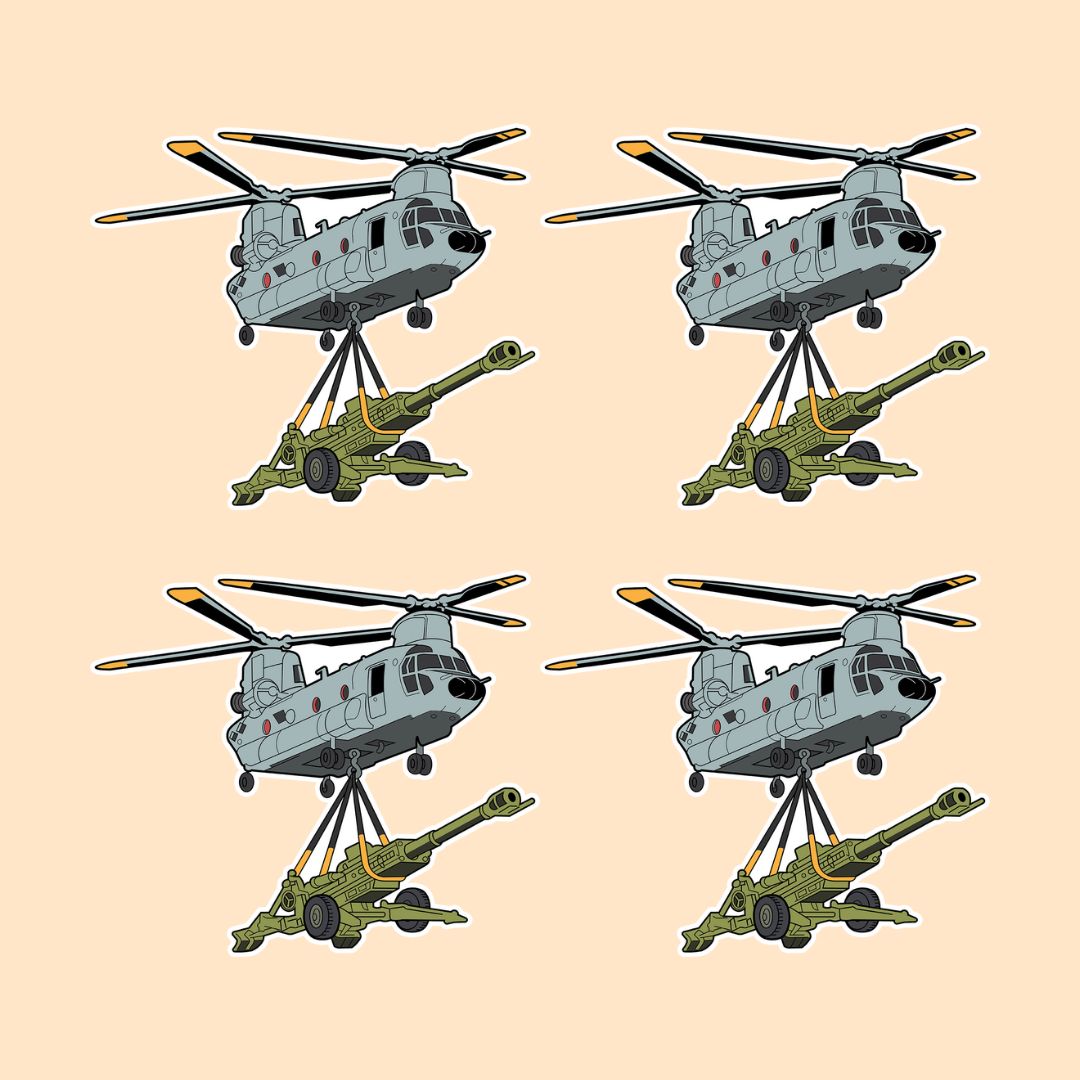 CH-47 Chinook Sticker | Military Helicopter Sticker | Tactical Vinyl Sticker | DeltaTac