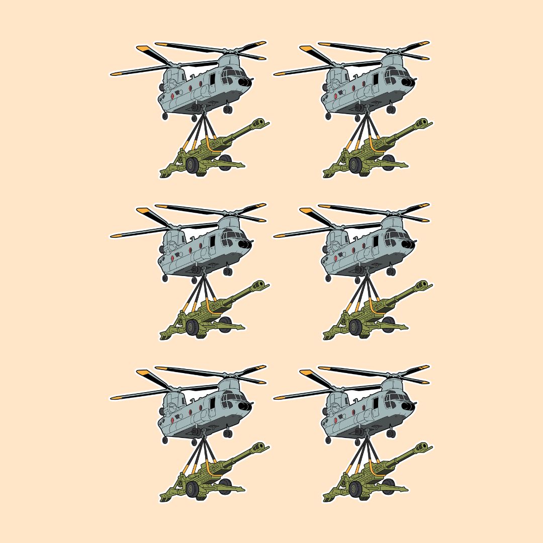 CH-47 Chinook Sticker | Military Helicopter Sticker | Tactical Vinyl Sticker | DeltaTac