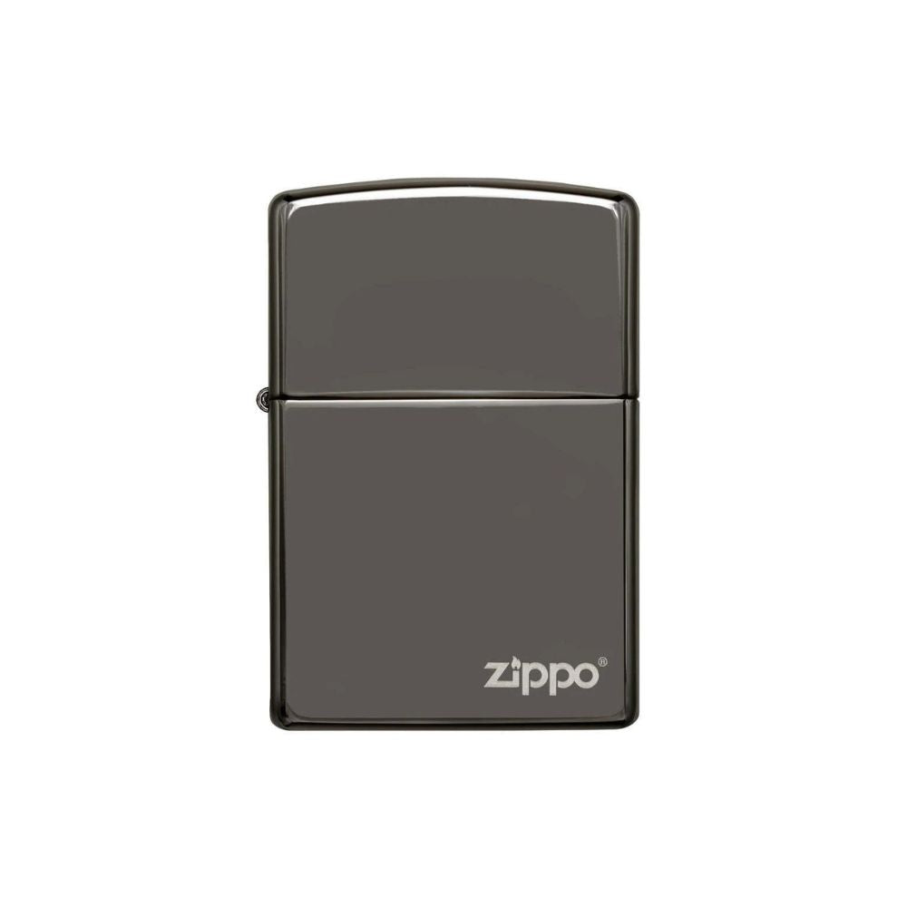 Classic Black Ice Zippo Logo Lighter