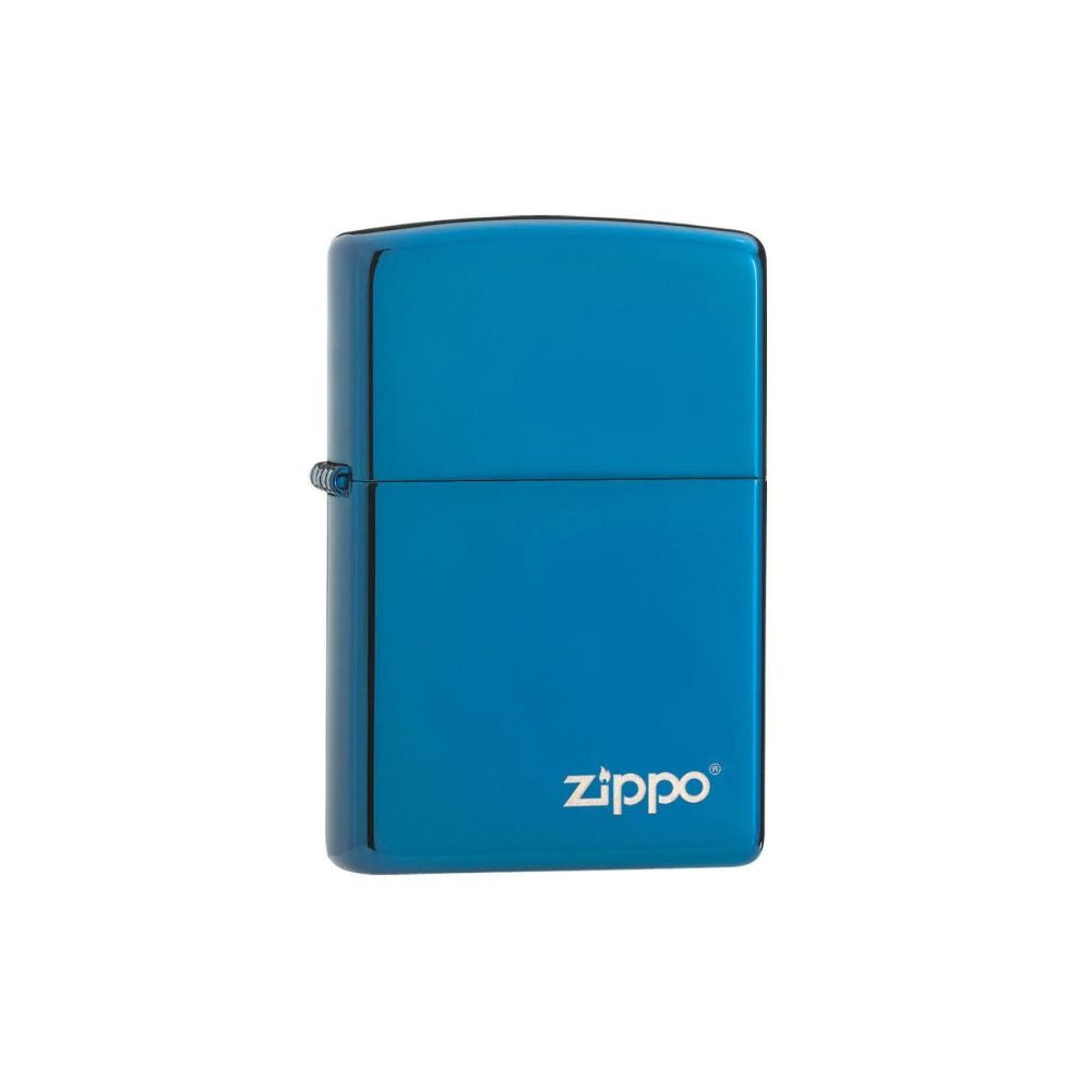 Classic High Polish Blue Zippo Logo Lighter