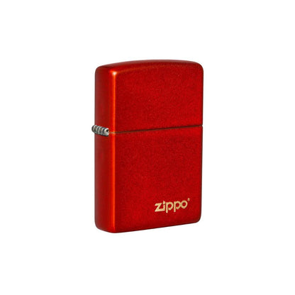 Classic Metallic Red Zippo Logo Lighter