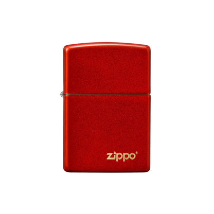 Classic Metallic Red Zippo Logo Lighter