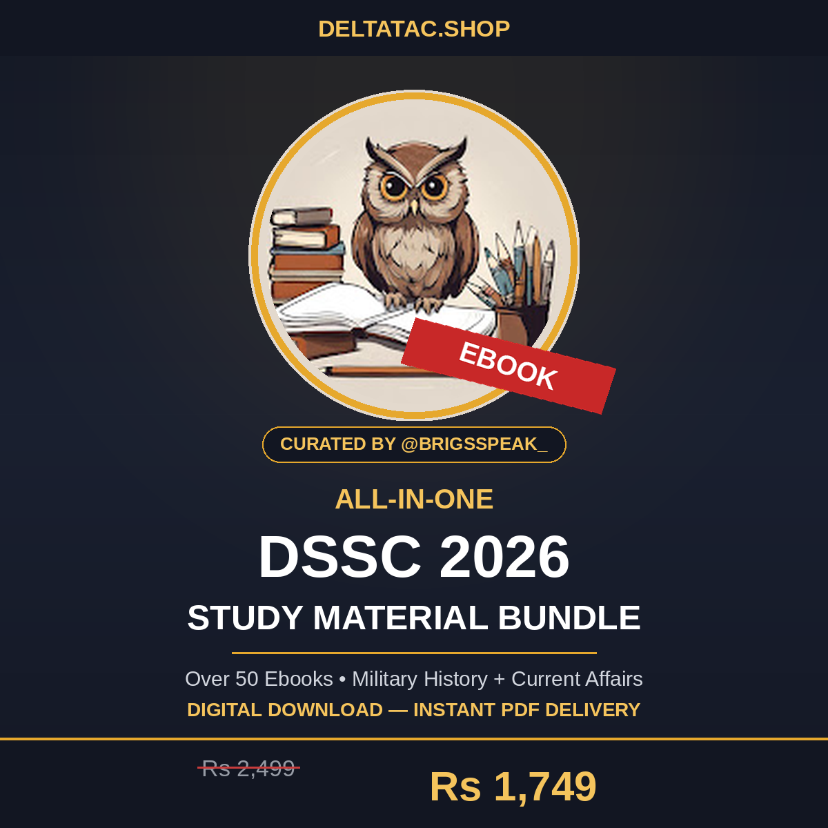 DSSC 2026 Complete Study Material Ebook Bundle –Over 50 PDF Notes, Q&A & Current Affairs (Digital Download)