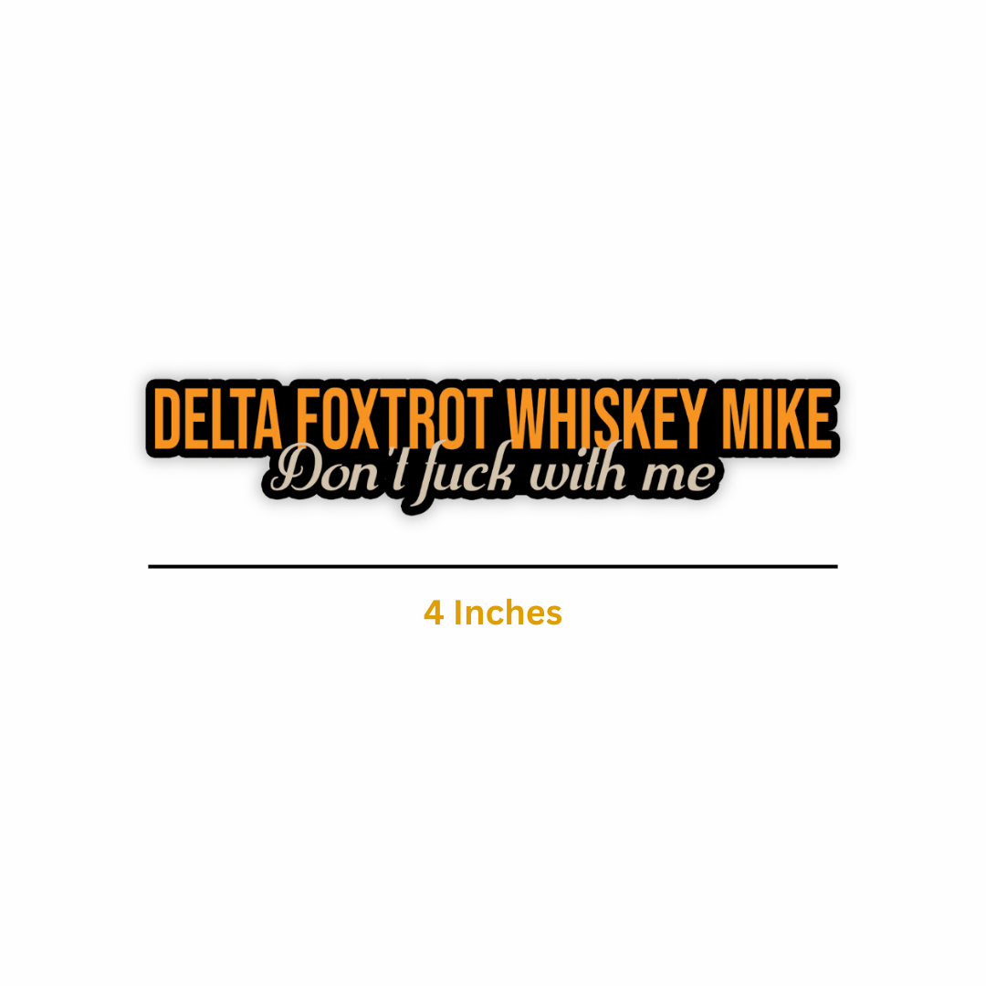 Delta Foxtrot Whiskey Mike Sticker (Pack of 2) - Mini Military Series
