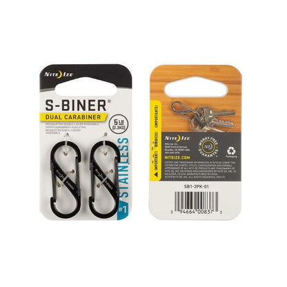 S-Biner Standard (SS) Carabiner - Black