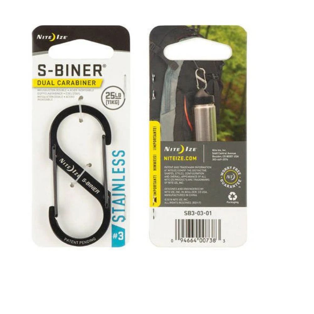S-Biner Standard (SS) Carabiner - Black