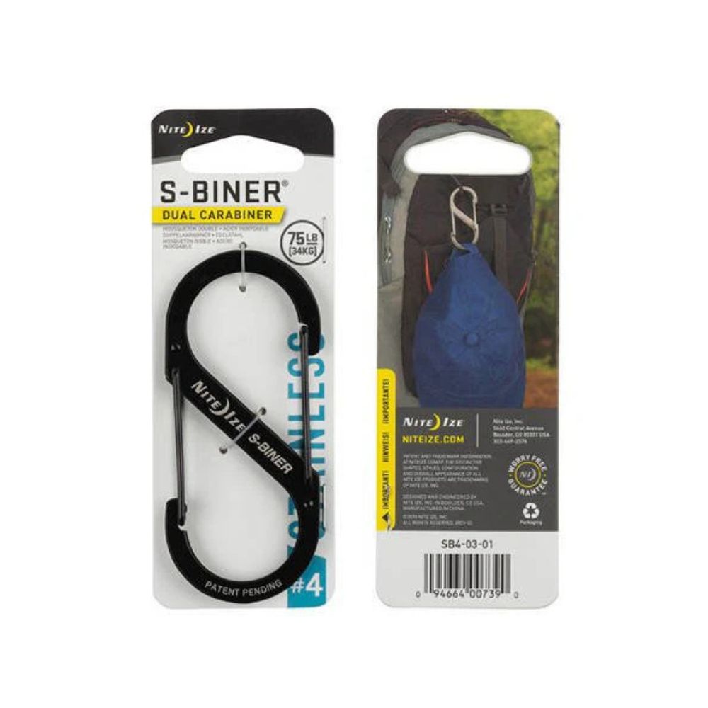 S-Biner Standard (SS) Carabiner - Black