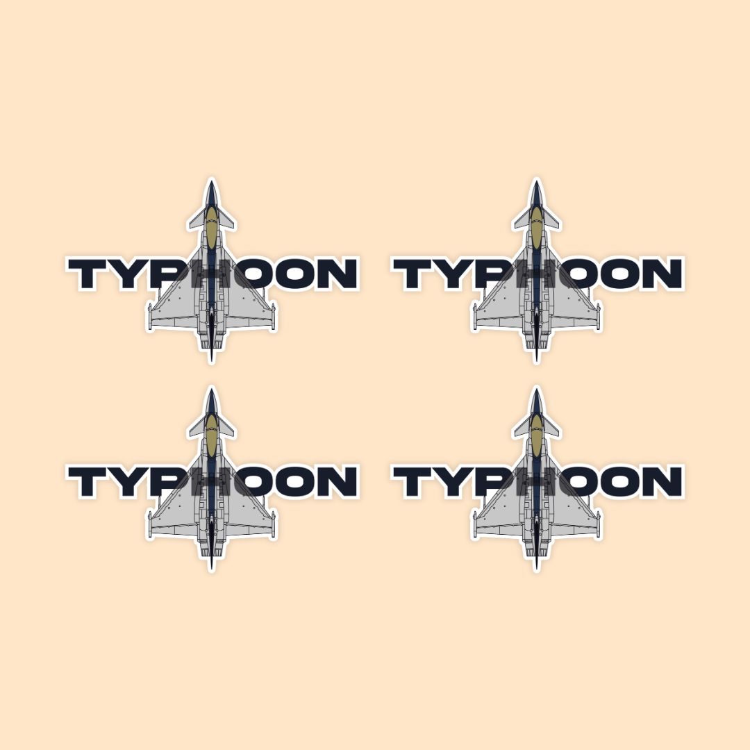 Eurofighter Typhoon Fighter Jet Sticker | Multirole Combat Aircraft Decal | DeltaTac