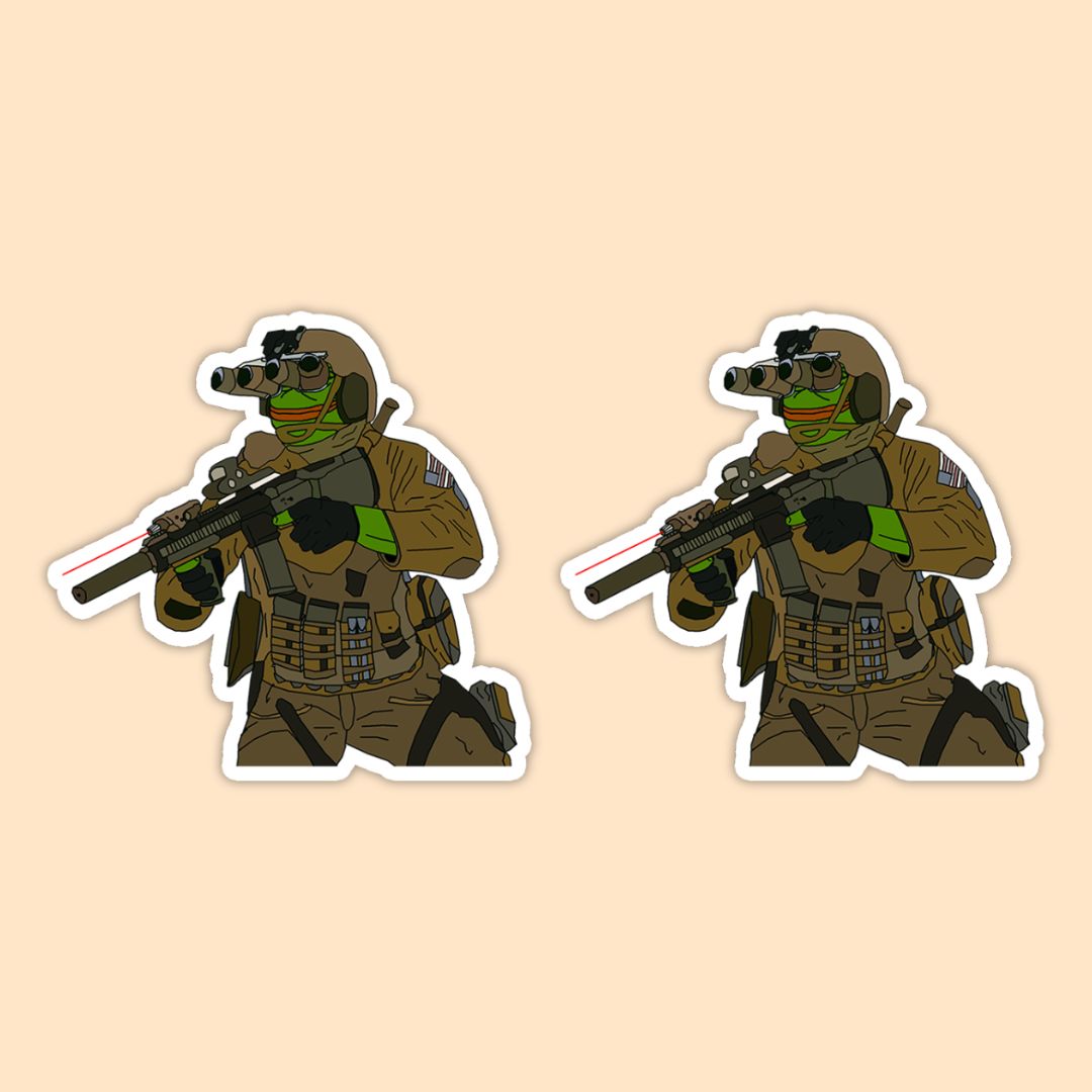 Frog Man Vinyl Sticker