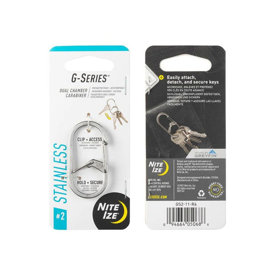 G-Biners Dual Chamber Carabiner - Silver
