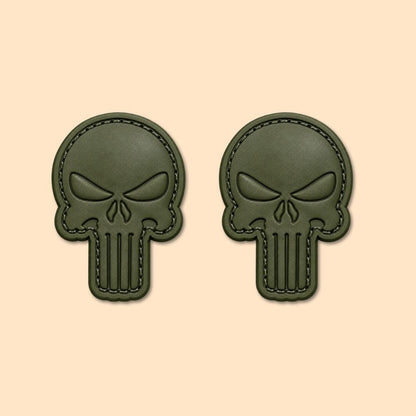 Tactical Skull Die-Cut Velcro Patch | Contoured PVC Morale Patch | Deltatac