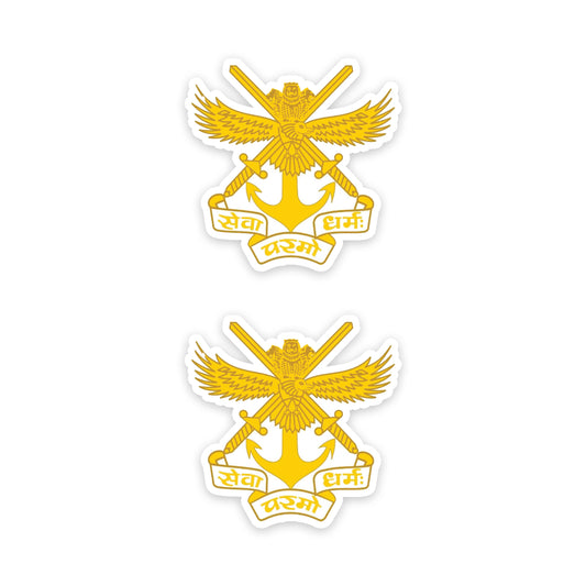 National Defence Academy (NDA) Logo Sticker (Pack of 2) - Mini Military Series