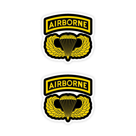 Airborne Logo Sticker (Pack of 2) - Mini Military Series