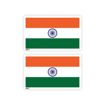 Tricolor Indian National Flag Sticker - Pack of 2