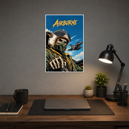 Airborne Poster | Indian Air Force Fighter Jet Wall Art | Military Aviation Poster | Deltatac