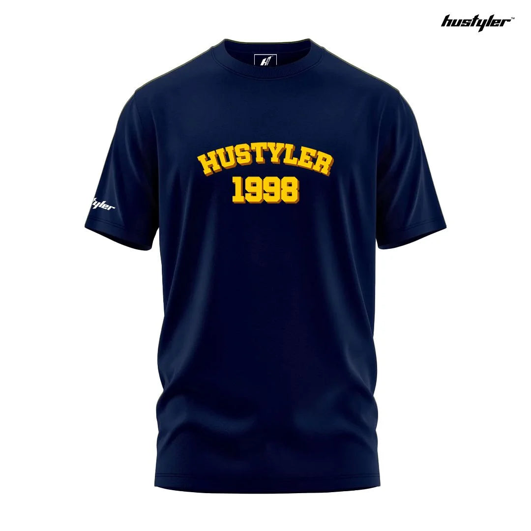 Hustyler 1998 Navy Blue Regular T-Shirt